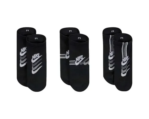 Шкарпетки Nike W NK EVERYDAY PLUS LTWT NS 3PR DH5474-903 38-42 3 пари Чорні (195244784295)