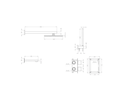 Душовий гарнітур Nett TSB-521