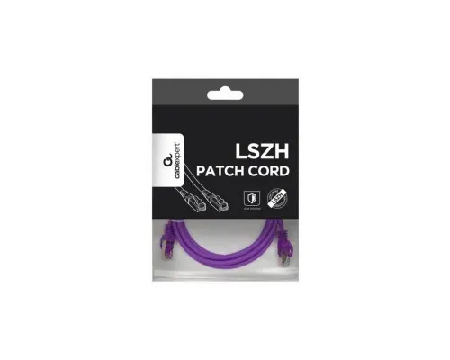 Патч-корд 1м S/FTP Cat 6A CU LSZH violet Cablexpert (PP6A-LSZHCU-V-1M)