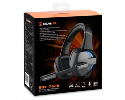 Навушники REAL-EL GDX-7620 Black
