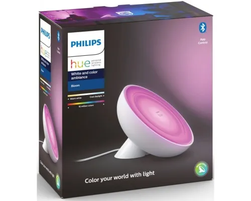 Настольная лампа Philips Hue Bloom, Color, BT, DIM, біла (929002375901)