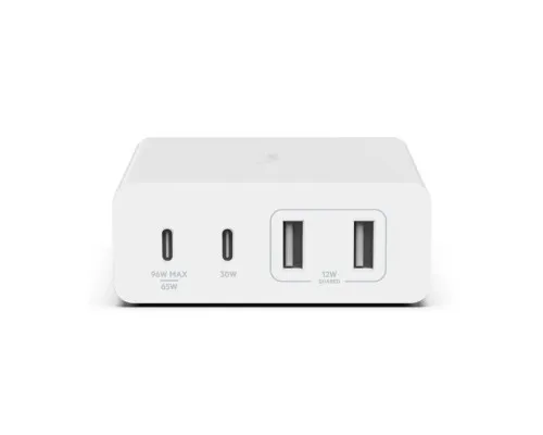 Зарядний пристрій Belkin Home Charger 108W GAN Dual USB-С/USB-A (WCH010VFWH)