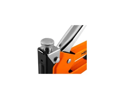 Степлер будівельний Neo Tools 4-14 мм, тип скоб J/53, регулювання забивання скоб (16-032)