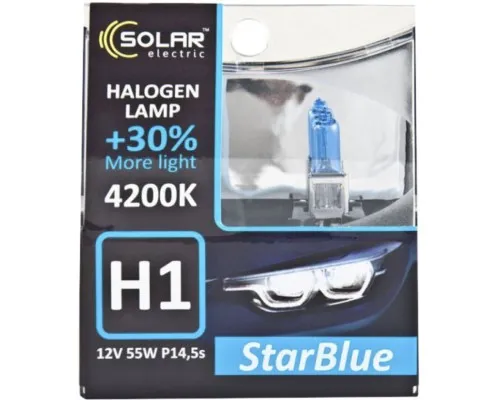 Автолампа SOLAR H1 12V 55W P14,5s StarBlue 4200K (1241S2)