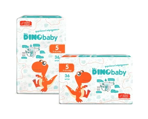 Подгузники Dino Baby Размер 5 (11-25 кг) 36 шт (4823098410614)