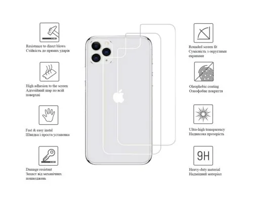 Скло захисне Drobak back panel Apple iPhone 13 mini (606066)