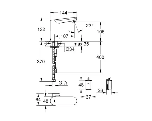 Смеситель Grohe 36366001 (CV030528)