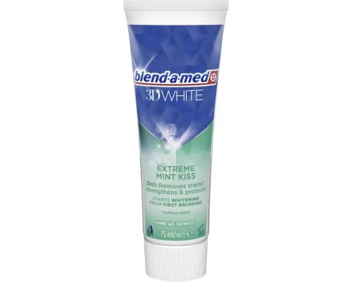 Зубная паста Blend-a-med 3D White Экстремальный мятный поцелуй 75 мл (8006540792162)
