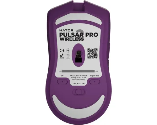 Мышка Hator Pulsar 2 PRO Wireless Lilac (HTM-534)