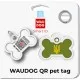 Адресник для животных WAUDOG Smart ID с QR паспортом Тризуб олива, кость 40х28 мм (231-4032)
