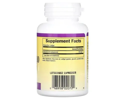 Антиоксидант Natural Factors Коензим Q10, 100 мг, Coenzyme Q10, 30 гелевих капсул (NFS-02070)
