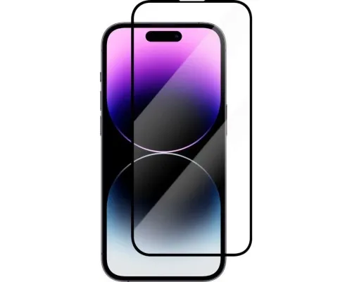 Стекло защитное Lunatik Premium Tempered Glass 3D Full Cover Black for iPhone 14 Pro Max (1195283)