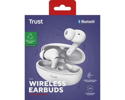 Наушники Trust Yavi Earbuds White (25172)