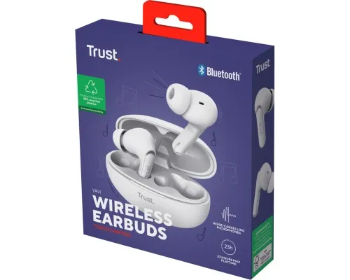 Наушники Trust Yavi Earbuds White (25172)