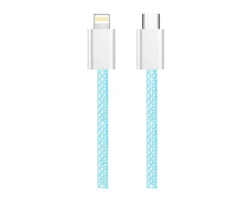Дата кабель USB-C to Lightning 1.0m 27W blue ColorWay (CW-CBPDCL061-BL)