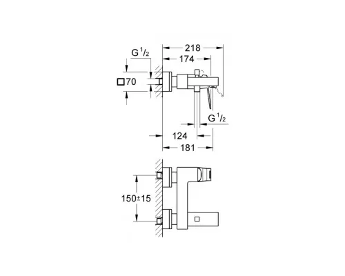 Змішувач Grohe Eurocube (23140000)