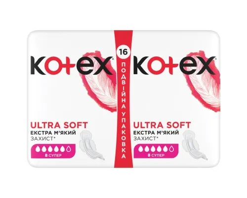 Гигиенические прокладки Kotex Ultra Soft Super 16 шт. (5029053542690)
