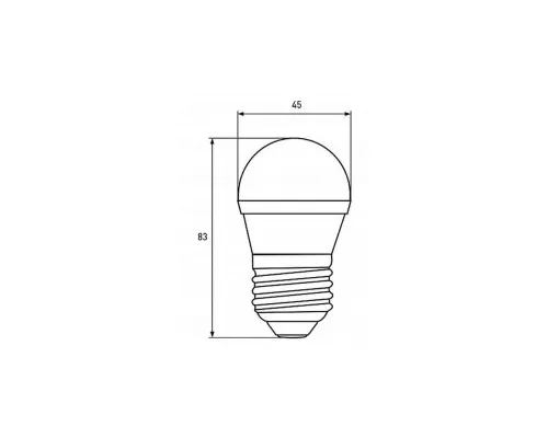 Лампочка EUROELECTRIC LED G45 5W E27 4000K 220V (LED-G45-05274(EE))