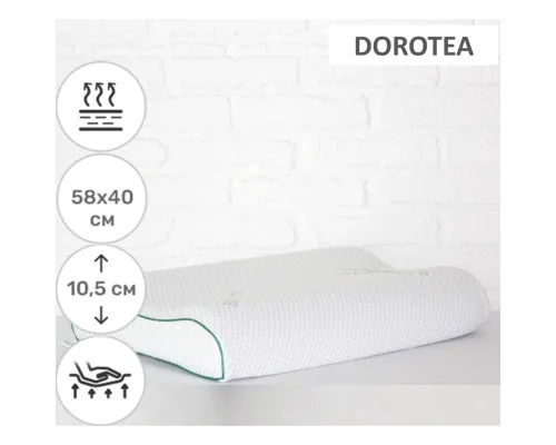 Подушка MirSon ортопедична 6038 Green nature Dorotea Aero 58х40х10.5 (2200003261615)
