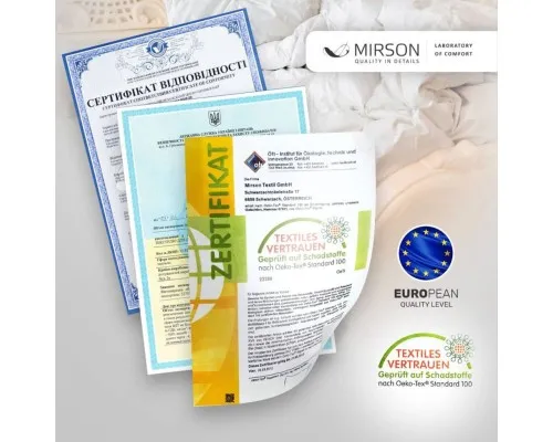 Ковдра MirSon антиалергенна 3M Thinsulate №1339 Luxury Exclusive Літня 200x220 см (2200001528680)