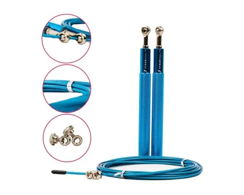 Скакалка 4yourhealth Jump Rope Premium 0200 швидкісна 3м Блакитна (4YH_0200_Blue)