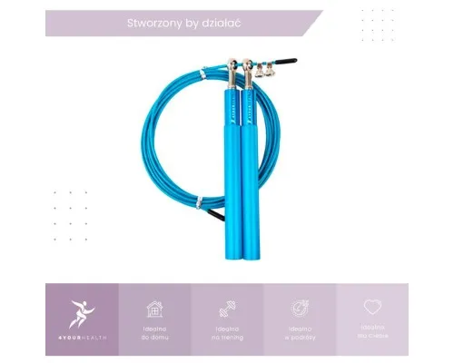 Скакалка 4yourhealth Jump Rope Premium 0200 швидкісна 3м Блакитна (4YH_0200_Blue)