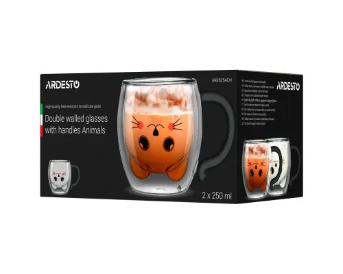 Набір чашок Ardesto Animals 250 мл 2 шт (AR2625ACH)
