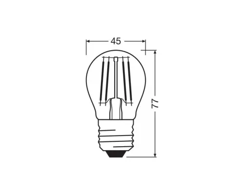 Лампочка Osram LED CL P60 5,5W/827 230V FIL E27 (4058075434882)
