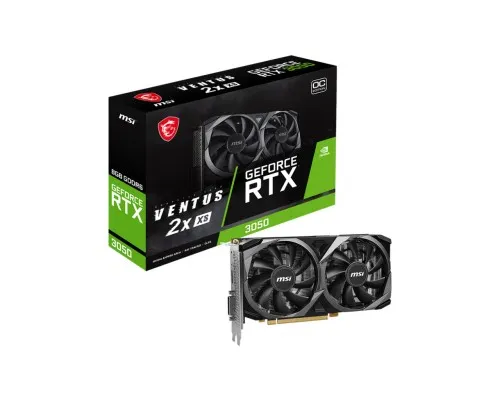 Видеокарта MSI GeForce RTX3050 8Gb VENTUS 2X XS OC (RTX 3050 VENTUS 2X XS 8G OC)