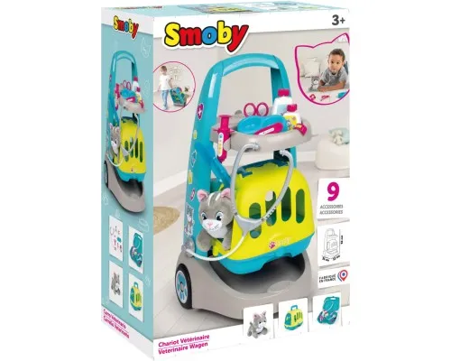 Игровой набор Smoby Ветеринарная мобильная клиника с котиком и переноской (340402)