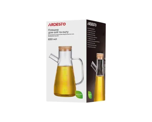 Пляшка для олії Ardesto Midori 650 мл боросилікатне скло (AR4565BB)