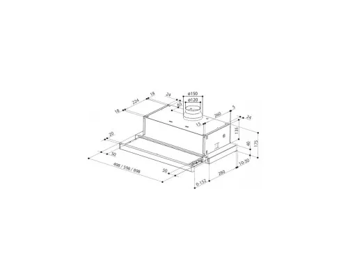 Вытяжка кухонная Faber Flexa Ng Hip Bk A50 (315.0635.131)