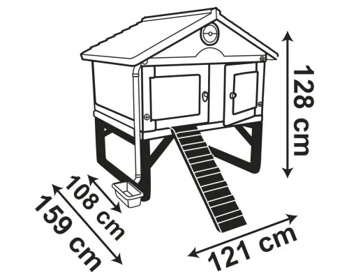 Ігровий будиночок Smoby Котедж для курочок з аксесуарами, бежевий, 159x121x128 см (890100)