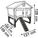 Игровой домик Smoby Коттедж для курочек с аксессуарами, бежевый, 159x121x128 см (890100)