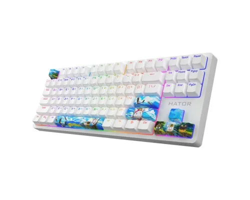 Клавіатура Hator Rockfall 2 Mecha TKL Authentic Edition Aurum Milky Way Silent USB Fighting Cats (HTK-532)