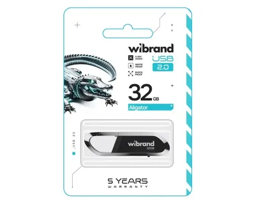 USB флеш накопитель Wibrand 32GB Aligator Black USB 2.0 (WI2.0/AL32U7B)
