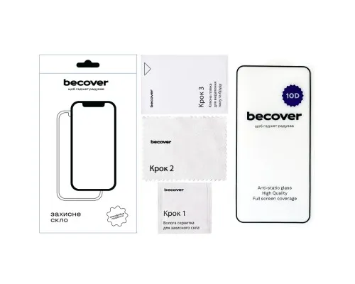 Стекло защитное BeCover Poco M6 Pro 4G 10D Black (711339)