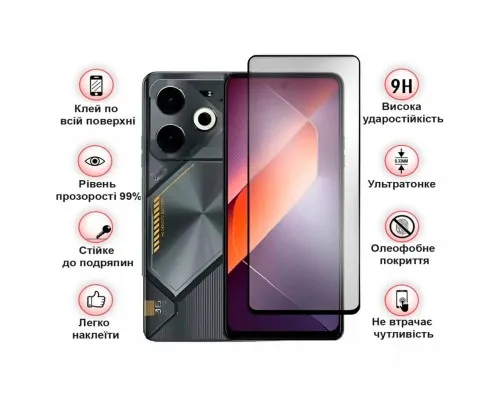 Скло захисне BeCover Tecno POVA 6 (LI7) Black (711580)