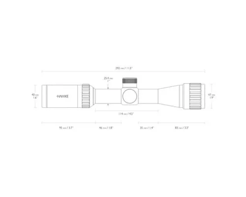 Оптический прицел Hawke Vantage 2-7x32 AO (Mil Dot) (14111)