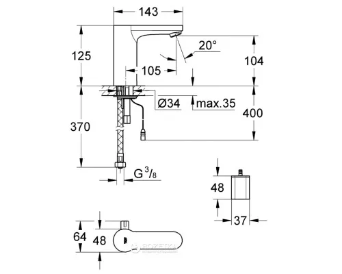 Змішувач Grohe Eurosmart CE (36327001)