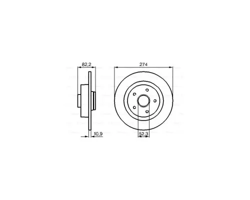 Гальмівний диск Bosch 0 986 478 744