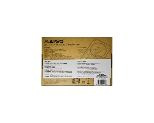 Карман внешний Maiwo 2.5 SATA HDD/SSD to USB3.1 GEN2 Type-C (45768)