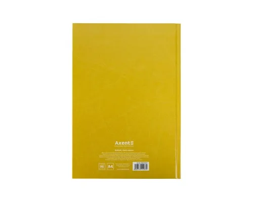 Книга записна Axent Courage А4, 96 аркушів, клітинка, жовта (8422-552-A)