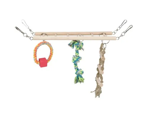 Іграшка для гризунів Trixie Міст підвісний з іграшками 29x25x9 см (4011905062747)