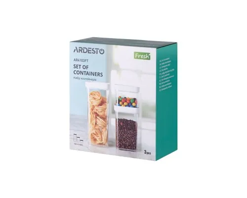 Ємність для сипучих продуктів Ardesto Fresh комплект 3 шт (AR4103FT)