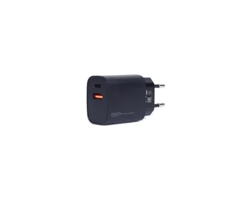 Зарядний пристрій Gembird USB-A + USB-C (PD 18W + QC3.0 18W) (TA-UQC3-03)