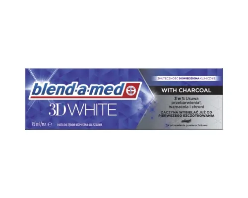 Зубна паста Blend-a-med 3D White З деревним вугіллям 75 мл (8006540793114)