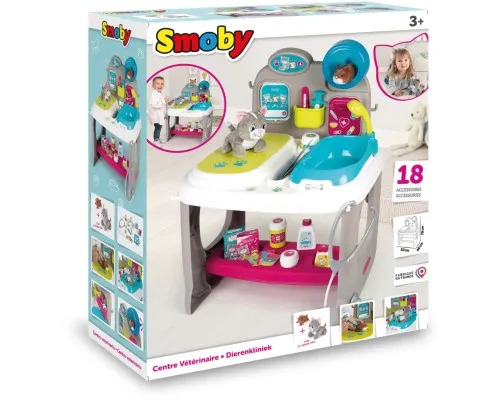 Игровой набор Smoby Ветеринарный центр с котиком и хомяком (340404)