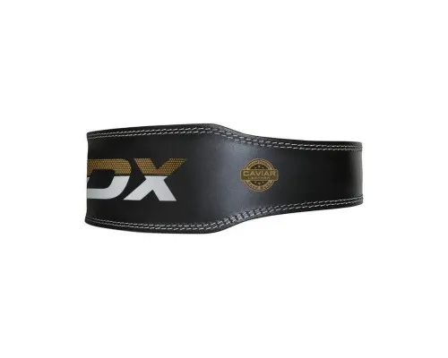 Атлетический пояс RDX 6 шкіряний Black Gold XL (WBS-6RB-XL)
