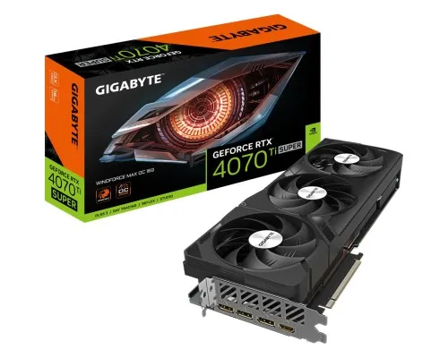 Видеокарта GIGABYTE GeForce RTX4070Ti SUPER 16Gb WINDFORCE MAX OC (GV-N407TSWF3MAX OC-16GD)